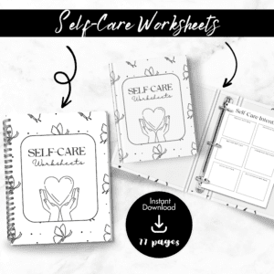 Black & White Self-Care Worksheets