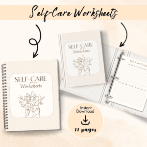 Beige Self-Care Worksheet Set