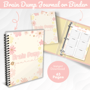 Pastel Floral Brain Dump Journal Or Binder Promo Image