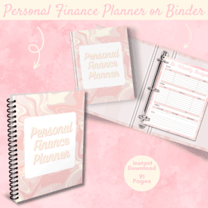 Pink Marble Personal Finance Planner Or Binder Promo Image