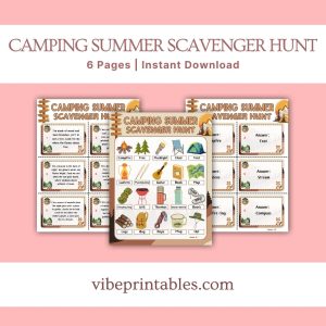 Camping Summer Scavenger Hunt