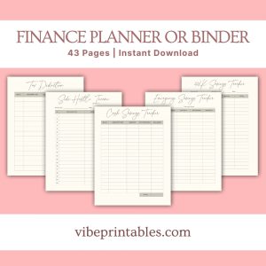 Minimalist Personal Finance Planner Or Binder