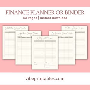 Minimalist Personal Finance Planner Or Binder