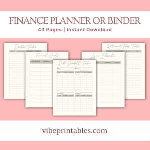 Minimalist Personal Finance Planner Or Binder