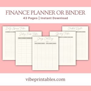 Minimalist Personal Finance Planner Or Binder