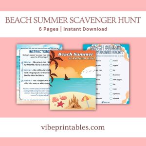 Beach Summer Scavenger Hunt