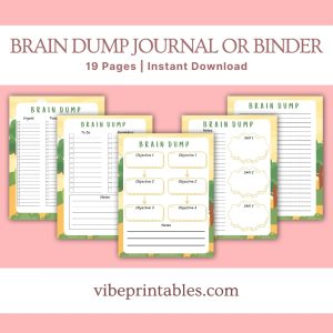 Tree Design Brain Dump Journal Or Binder