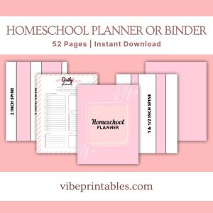 Pink Homeschool Planner Or Binder