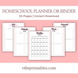 Pink Homeschool Planner Or Binder