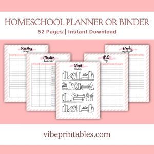 Pink Homeschool Planner Or Binder