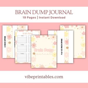 Pastel Floral Brain Dump Journal Or Binder