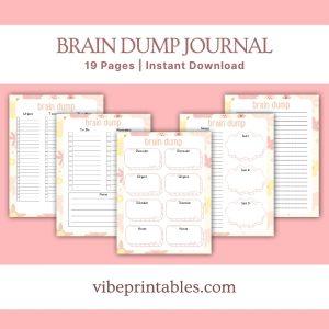 Pastel Floral Brain Dump Journal Or Binder