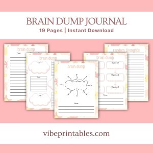 Pastel Floral Brain Dump Journal Or Binder