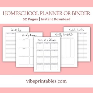 Minimalist Homeschool Planner Or Binder