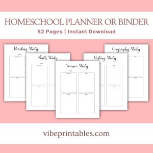 Minimalist Homeschool Planner Or Binder