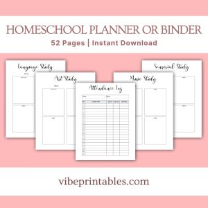 Minimalist Homeschool Planner Or Binder