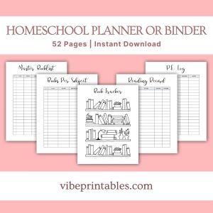 Minimalist Homeschool Planner Or Binder