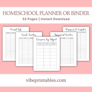 Minimalist Homeschool Planner Or Binder