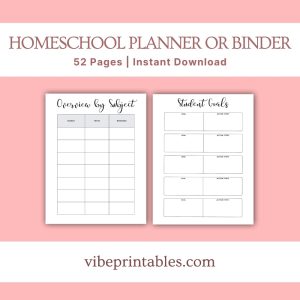 Minimalist Homeschool Planner Or Binder