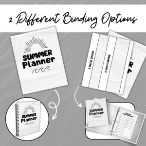 Black & White Summer Planner Or Binder