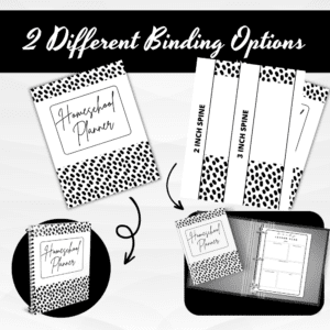 Black & White Homeschool Planner Or Binder Promo Images