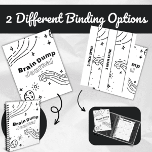 Black & White Brain Dump Journal Or Binder Image