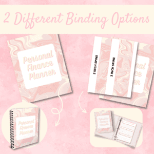 Pink Marble Personal Finance Planner Or Binder Promo Image