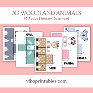 3D Woodland Animals Kid Crafts