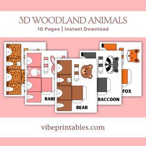 3D Woodland Animals Kid Crafts