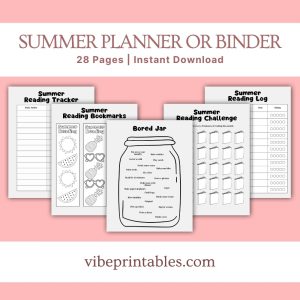 Black & White Summer Planner Or Binder