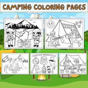 Camping Coloring Pages For Kids