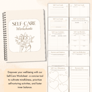 Beige Self-Care Worksheet Set