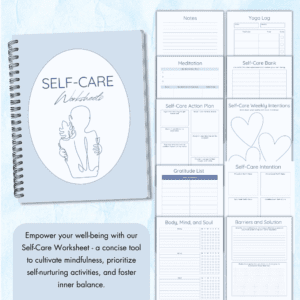 Blue Self-Care Worksheet Set