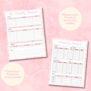 Pink Marble Personal Finance Planner Or Binder Promo Image