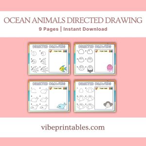 Ocean Animal Directed Drawing Pack