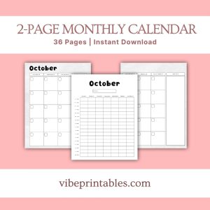 Black & White Summer Planner Or Binder