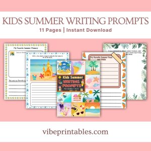 Kids Summer Writing Prompts For Grades 1 To 3