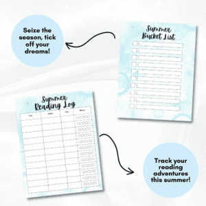 Blue Summer Planner Or Binder