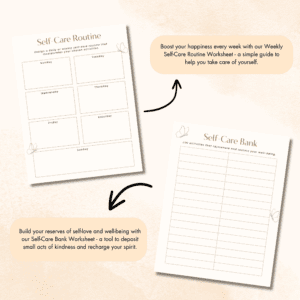 Beige Self-Care Worksheet Set