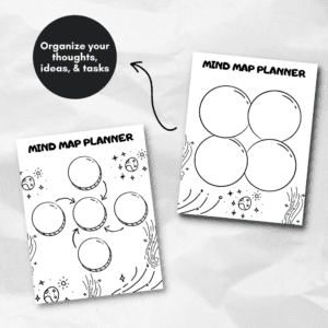 Black & White Brain Dump Journal Or Binder Image