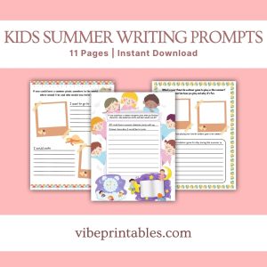 Kids Summer Writing Prompts For Grades 1 To 3