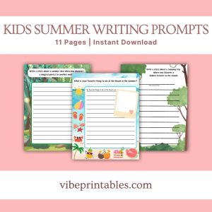 Kids Summer Writing Prompts For Grades 1 To 3