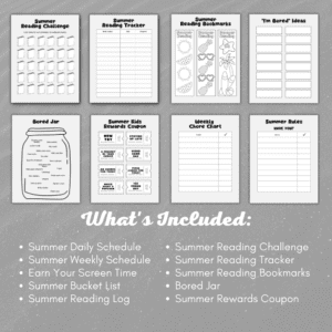 Black & White Summer Planner Or Binder