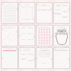 Pink Self-Care Worksheet Set