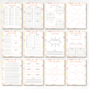 Pastel Floral Brain Dump Journal Or Binder Promo Image