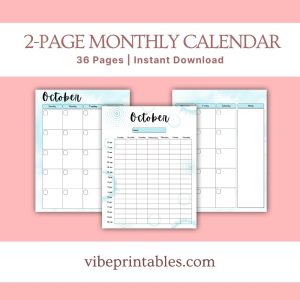 Blue Summer Planner Or Binder