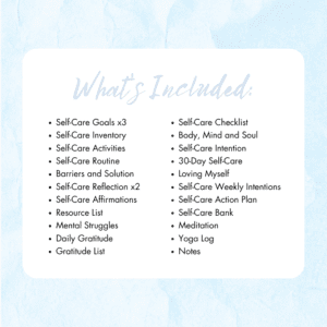 Blue Self-Care Worksheet Set