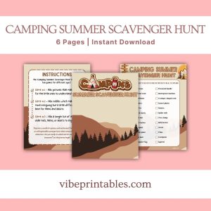 Camping Summer Scavenger Hunt