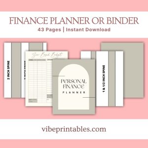 Minimalist Personal Finance Planner Or Binder