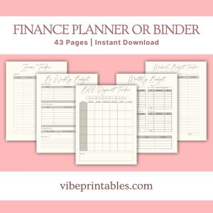 Minimalist Personal Finance Planner Or Binder